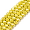 Electroplate Glass Beads Strands EGLA-A044-P8mm-B04-1