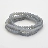 Pearl Luster Plated Faceted Rondelle Glass Beads Strands EGLA-J054-4x3mm-PL02-2