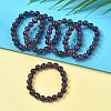 Natural Amethyst Bead Stretch Bracelets BJEW-K212-C-034-1
