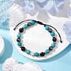 Gemstone Braided Bead Bracelets BJEW-JB11139-01-2