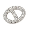 Brass Micro Pave Clear Cubic Zirconia Links Connector Charms KK-K413-04B-P-2