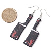 Hallowmas Printed Acrylic Dangle Earrings EJEW-JE06124-03-3