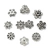 100Pcs 10 Styles Tibetan Style Alloy Bead Caps FIND-CJ0005-67-8