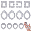 12Pcs 3 Styles Resin Embossed Photo Frames AJEW-NB0007-74-1