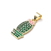 Brass Enamel Pendants FIND-I054-01E-G-2