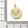 Brass Micro Pave Cubic Zirconia Pendants KK-P336-36G-01-3