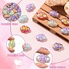 UV Plating Transparent Acrylic Beads OACR-CJZ0001-04-3