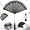 1Pc Plastic & Cloth Fans AJEW-SP0003-76-3