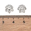 Brass Micro Pave Cubic Zirconia Bead Caps CU-CBA6E4E-08P-3