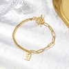 Brass Charm Bracelets BJEW-JB10392-03-2