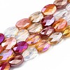 Electroplate Glass Beads Strands X-EGLA-S194-17B-1