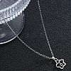 Alloy Hollow Flower with Star Pendant Necklaces for Women PW-WGA599A-01-4