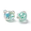 UV Plating Rainbow Iridescent Acrylic Beads X1-OACR-H015-11C-2