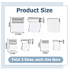  24Pcs 3 Style Brass Glue-on Flat Pad Bails KK-HS0014-95-2