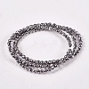 Electroplate Non-magnetic Synthetic Hematite Beads Strands X-G-J169B-3mm-02-2