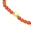 Natural Carnelian Beads Stretch Bracelets for Women Men BJEW-JB11346-3