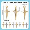 40Pcs 2 Colors Alloy Rhinestone Pendants FIND-SC0016-42-2