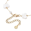 Natural Shell Beads Link Bracelets BJEW-JB13121-5