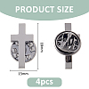 4Pcs Cross Brass Brooches JEWB-FH0001-69EB-2