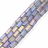 Electroplate Transparent Glass Beads Strands EGLA-H106-01A-FR01-1