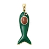Synthetic Goldstone Pendants KK-Z137-19G-03-1