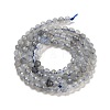 Faceted Round Natural Labradorite Bead Strands G-I156-03-3mm-4