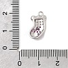 Christmas Brass Micro Pave Cubic Zirconia Pendants KK-L258-04P-F02-3
