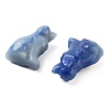 Natural Blue Aventurine Carved Dog Figurines DJEW-L023-A07-2