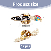 12Pcs Alloy Enamel Lapel Pin Backs for Backpack Clothes JEWB-FH0002-60-2
