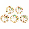 Alloy Enamel Pendants X-ENAM-S126-103-NR-1