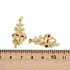 Brass Micro Pave Cubic Zirconia Pendants KK-L240-21G-3