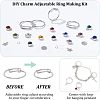 DIY Charm Adjustable Ring Making Kit DIY-NB0009-99-4
