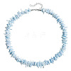 Beach Dyed Natural Shell Chip Beaded Necklaces FS-WG9678E-02-2