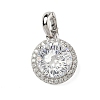 925 Sterling Silver Pave Cubic Zirconia Pendants STER-B009-01B-04-1