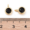 Brass Micro Pave Cubic Zirconia Charms KK-C051-38G-01-3