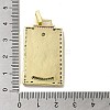 Brass Micro Pave Cubic Zirconia Pendants with Enamel KK-H458-03G-06-3