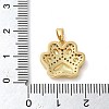 Brass Micro Pave Clear Cubic Zirconia Pendants KK-G483-01G-3