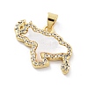 Brass Micro Pave Cubic Zirconia Pendants KK-Z098-14G-1