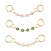 3Pcs 3 Colors Alloy Enamel Flower Link Bag Extender Chains HJEW-YW00098-01-1