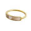 304 Stainless Steel & Shell Finger Rings FS-WG45F01-01-4