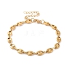 Vacuum Plating 304 Stainless Steel Coffee Bean Chain Bracelet for Men Women BJEW-E031-16G-02-1