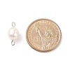 Natural Cultured Freshwater Pearl Beads Connector Charms PALLOY-JF01551-01-3