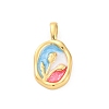 Brass Enamel Pendants KK-Z084-15G-01-1