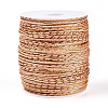 100M Segment Dyed Round Nylon & PET & Polyester Metallic Braided Cord OCOR-N009-01F-1