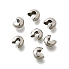304 Stainless Steel Crimp Beads Covers X-STAS-P239-34P-05-1