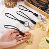 10Pcs 2 Colors Eco-Friendly Korean Waxed Polyester Cord Keychains KEYC-TA00033-6