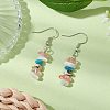 Natural Mixed Stone Dangle Earrings EJEW-JE06154-02-2