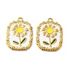 304 Stainless Steel Enamel Pendants STAS-D369-12G-1
