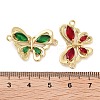 Rack Plating Brass Pave Cubic Zirconia Butterfly Connector Charms KK-Z064-36G-3