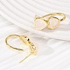 Valentine's Day Heart Natural Quartz Crystal Stud Earrings EJEW-T053-01G-08-3